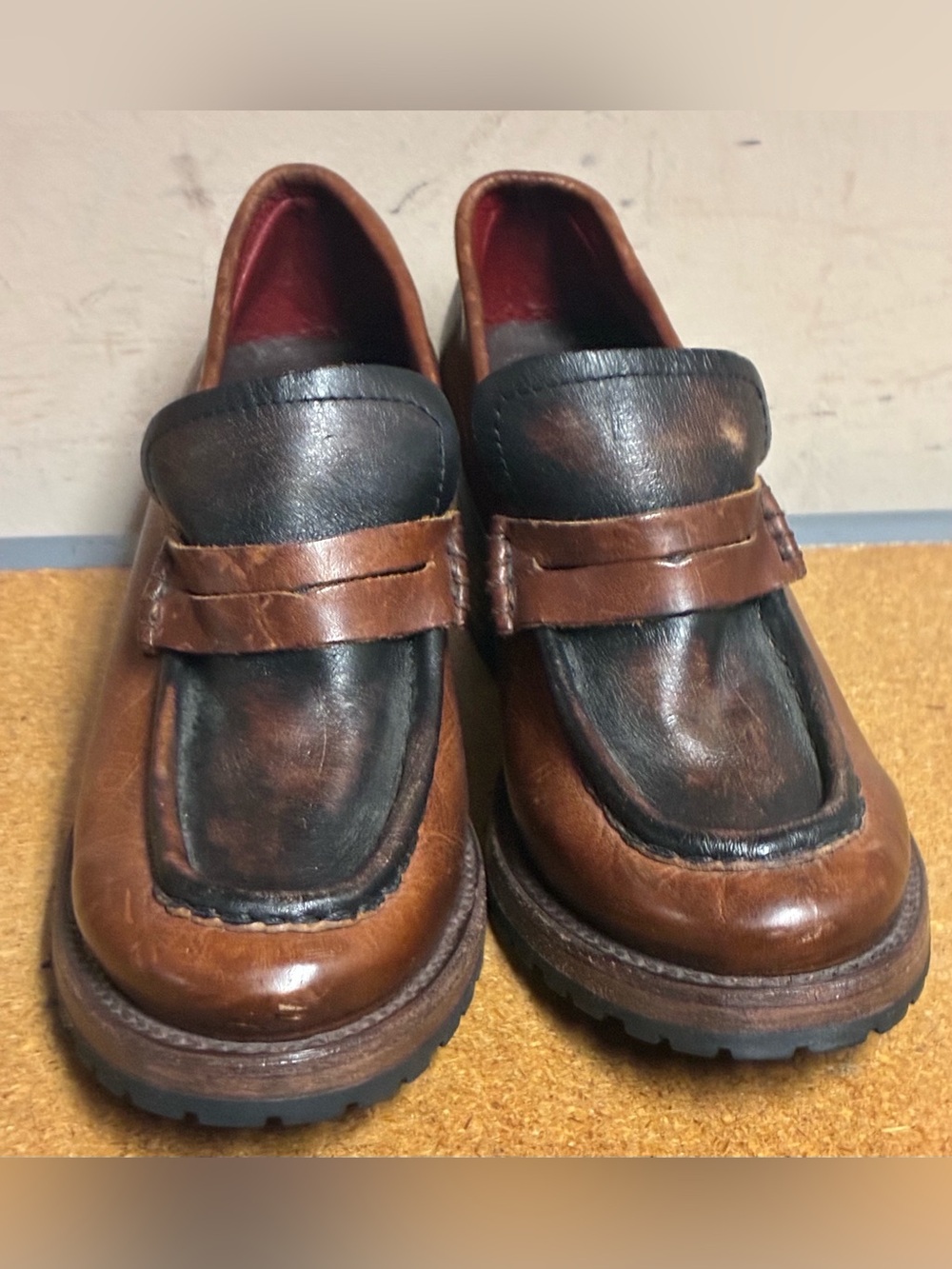 Title:
Freebird by Steven Bristol Women’s Size 5 Brown Black Leather Heeled Loaf